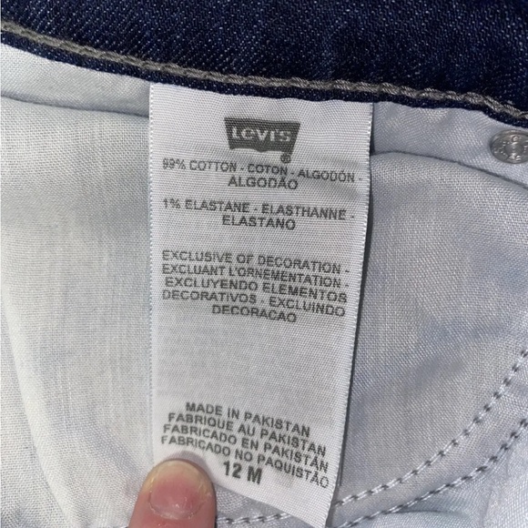 Levi Strauss Mid Rise Skinny Blue Jeans Sz 12M - Picture 5 of 7